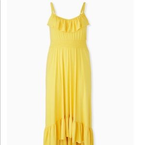 Super Soft Lemon Yellow Hi-Lo Maxi Dress Torrid